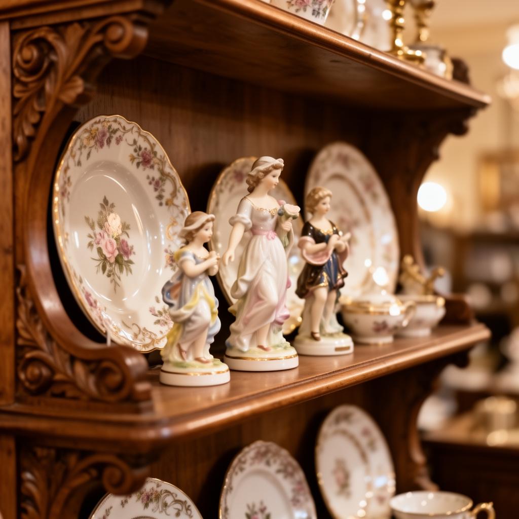 Colección de antigüedades y porcelana